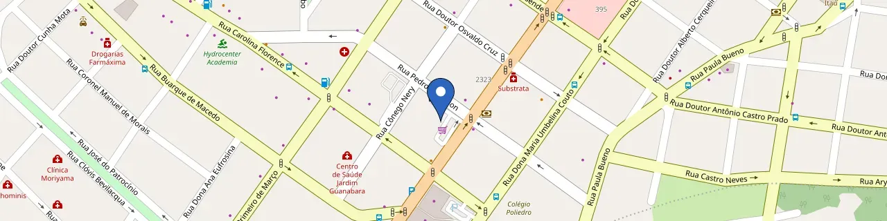 Mapa da estação Pão De Açúcar Campinas