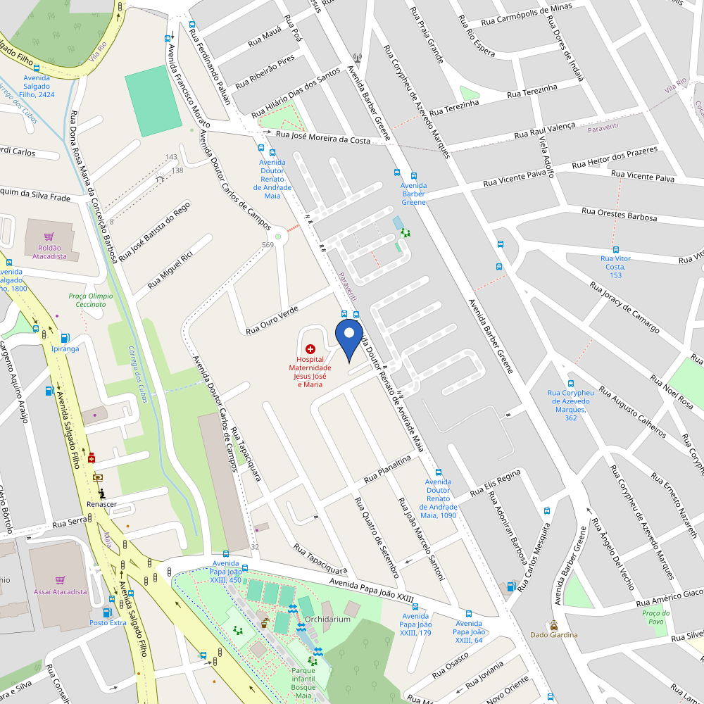Mapa da estação Centro Automotivo Porto Seguro - Guarulhos Pq Maia