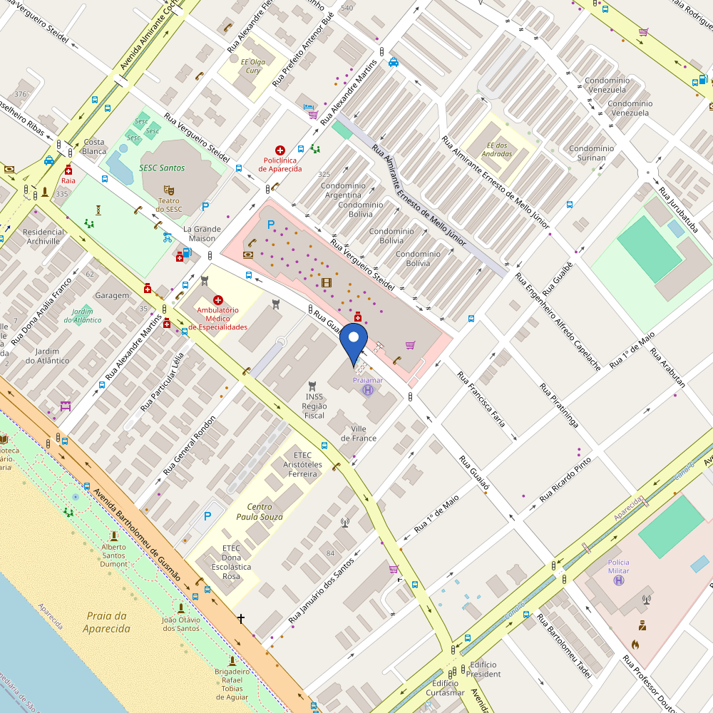 Mapa da estação Praiamar Corporate