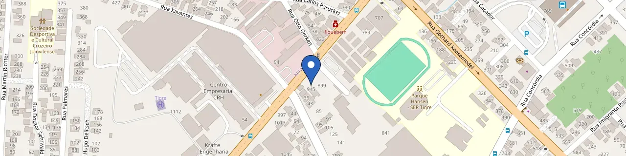 Mapa da estação Audi Center Joinville