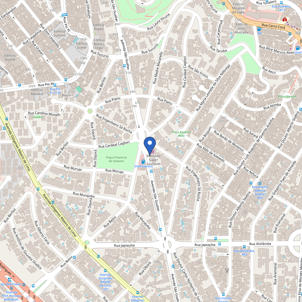 Mapa da estação St Marche Alto De Pinheiros