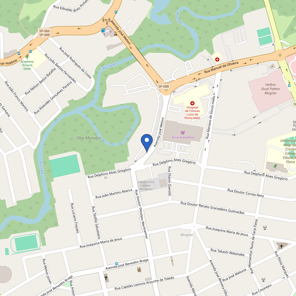 Mapa da estação Av. José Meloni Estacionamento