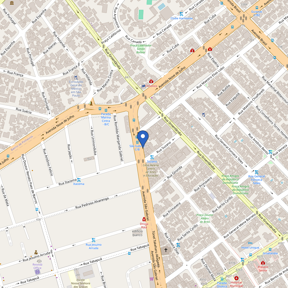 Mapa da estação St Marche Itaim