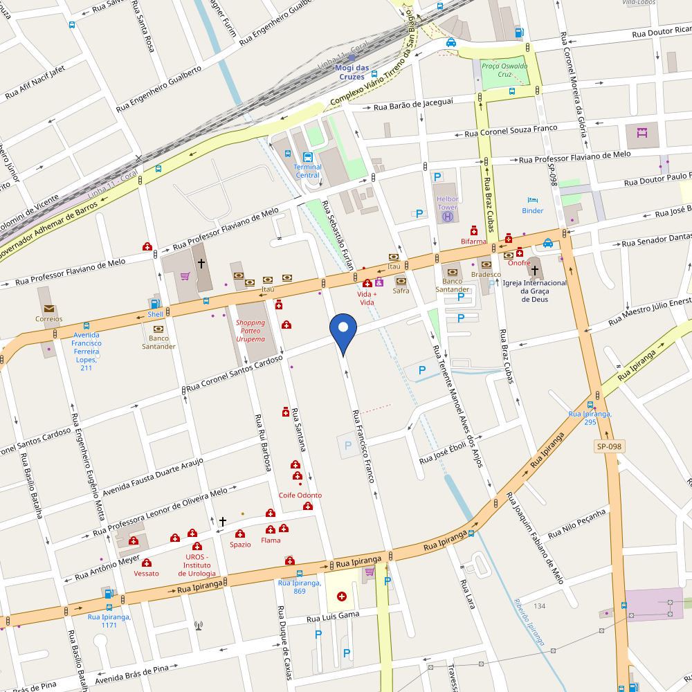 Mapa da estação R Francisco Franco 93