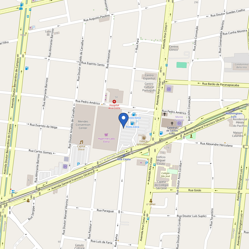 Mapa da estação Assai Atacadista
