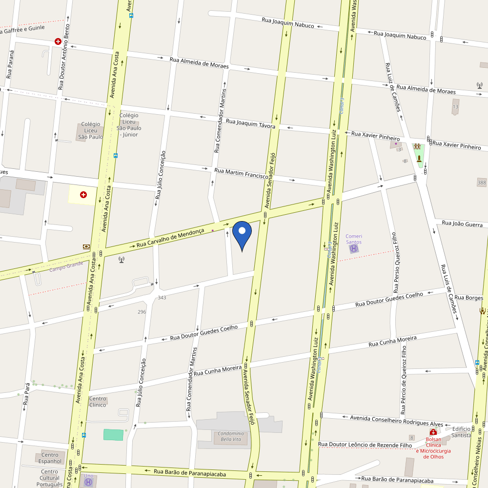 Mapa da estação Doin Motors Shopping The Blue