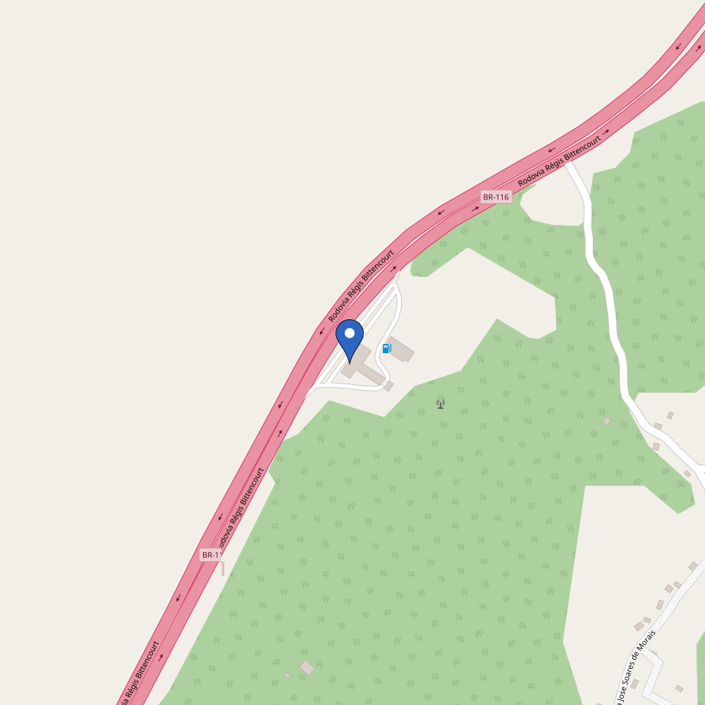 Mapa da estação Posto Tulio Rio Bonito