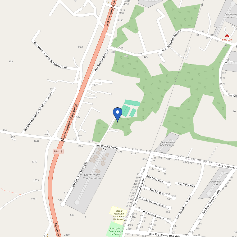 Mapa da estação BioWatts - EV Recharge Stations