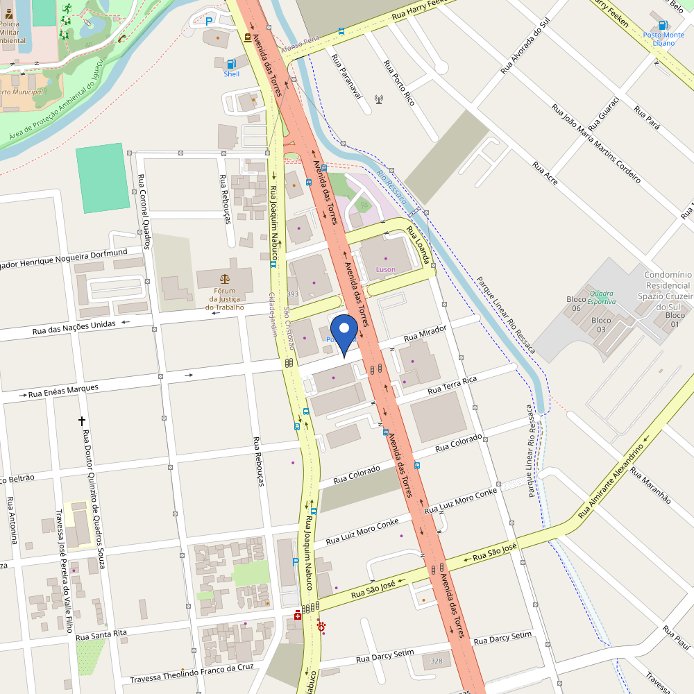 Mapa da estação Posto TIC 7 (Rede Maru)