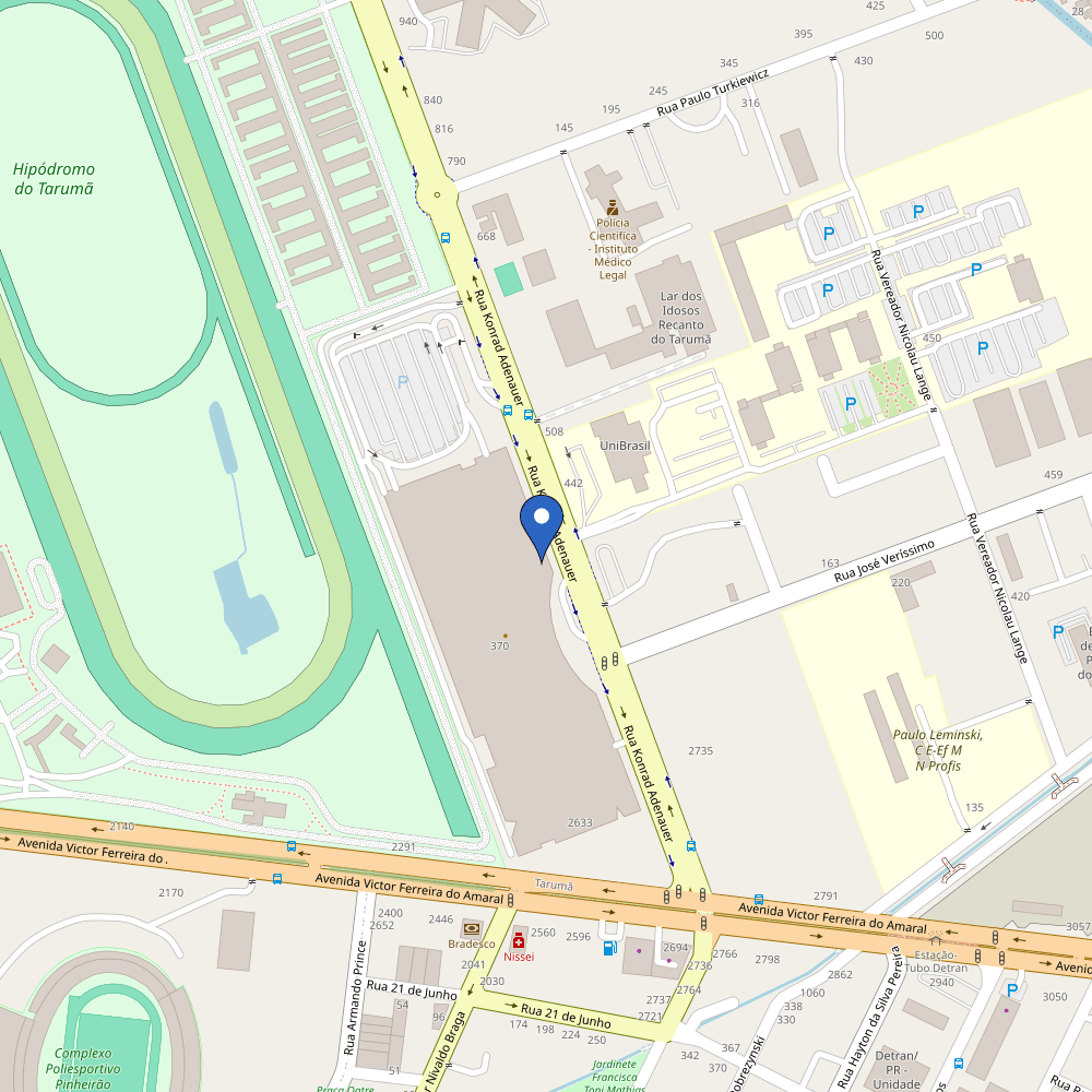 Mapa da estação Shopping Jockey Plaza