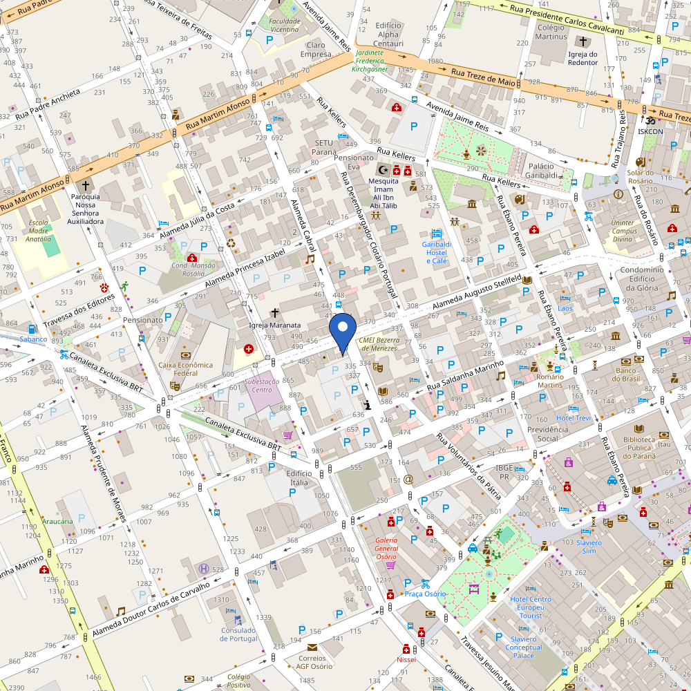 Mapa da estação Praça de Carregamento