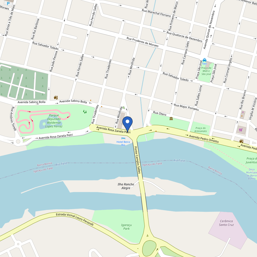 Mapa da estação DSA-X Barra Bonita