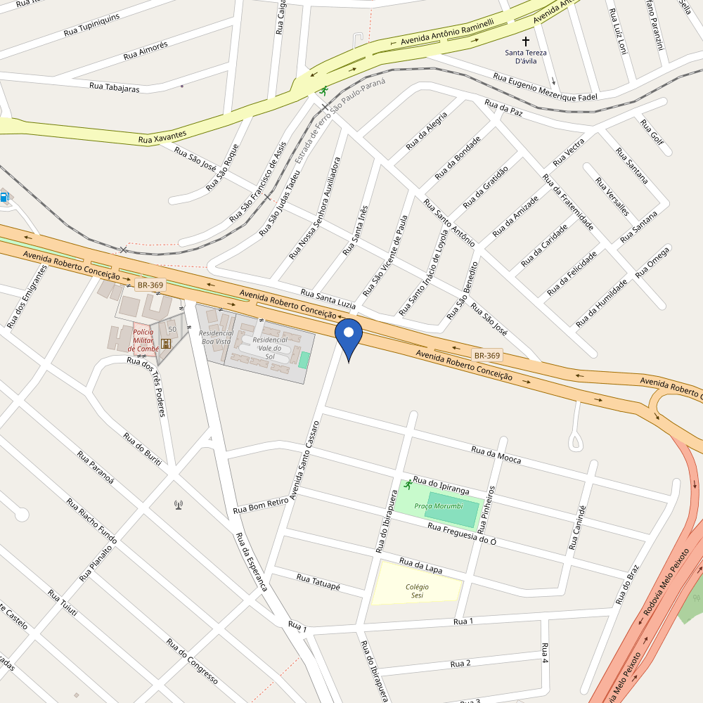 Mapa da estação Posto Opala 29