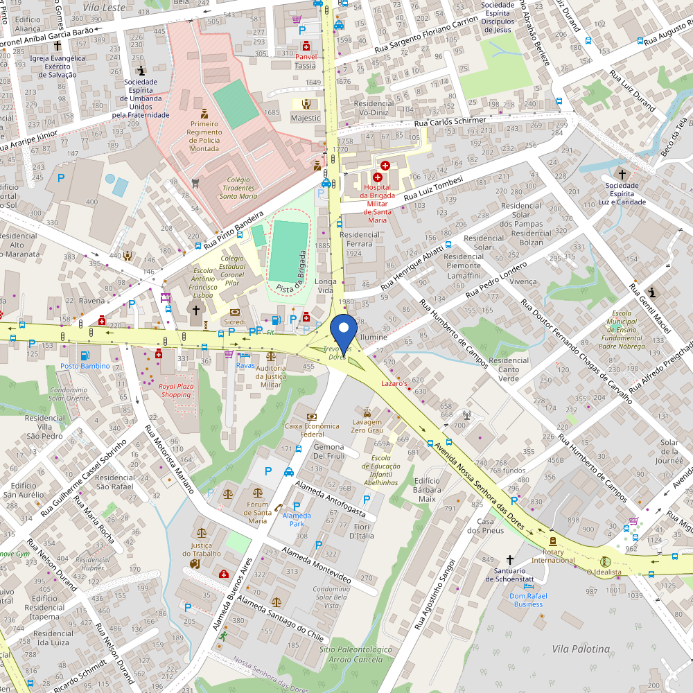 Mapa da estação Santa Maria