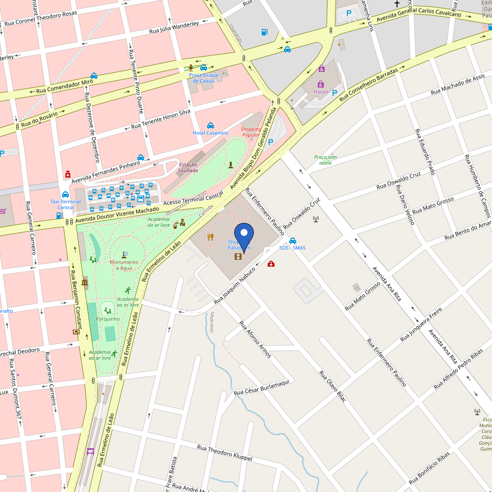 Mapa da estação Shopping Palladium Piso Térreo