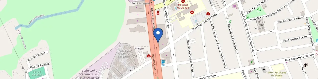 Mapa da estação BYD Farol