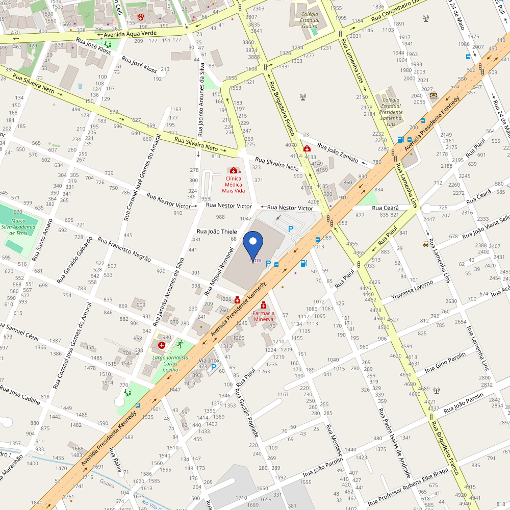 Mapa da estação Assaí Atacadista