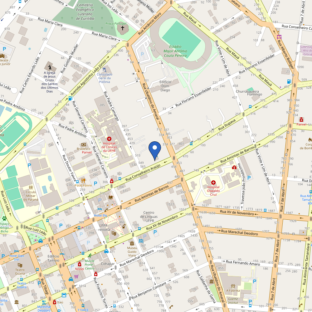 Mapa da estação Slim Curitiba Alto da XV - Zletric