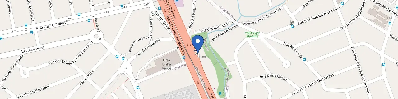 Mapa da estação Posto Catedral