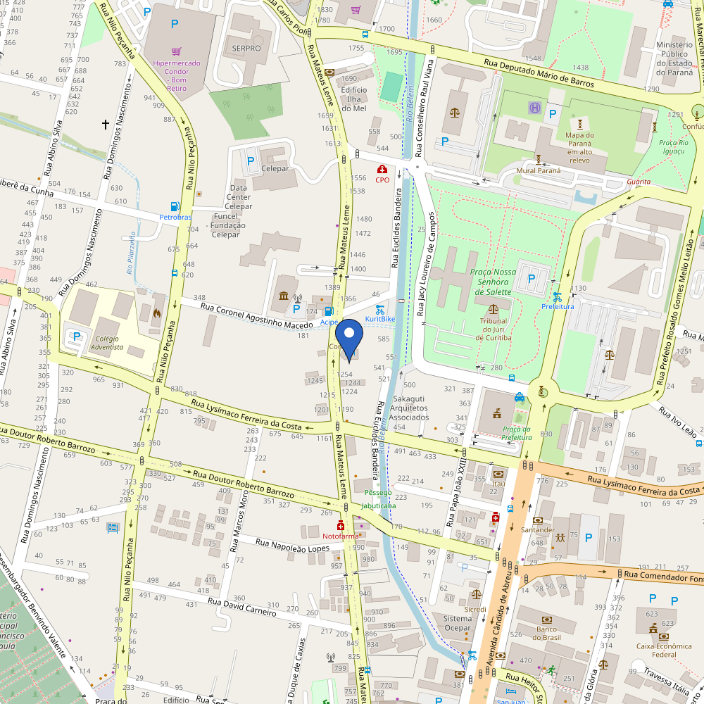Mapa da estação Zletric - Hotel Confiance Centro Cívico