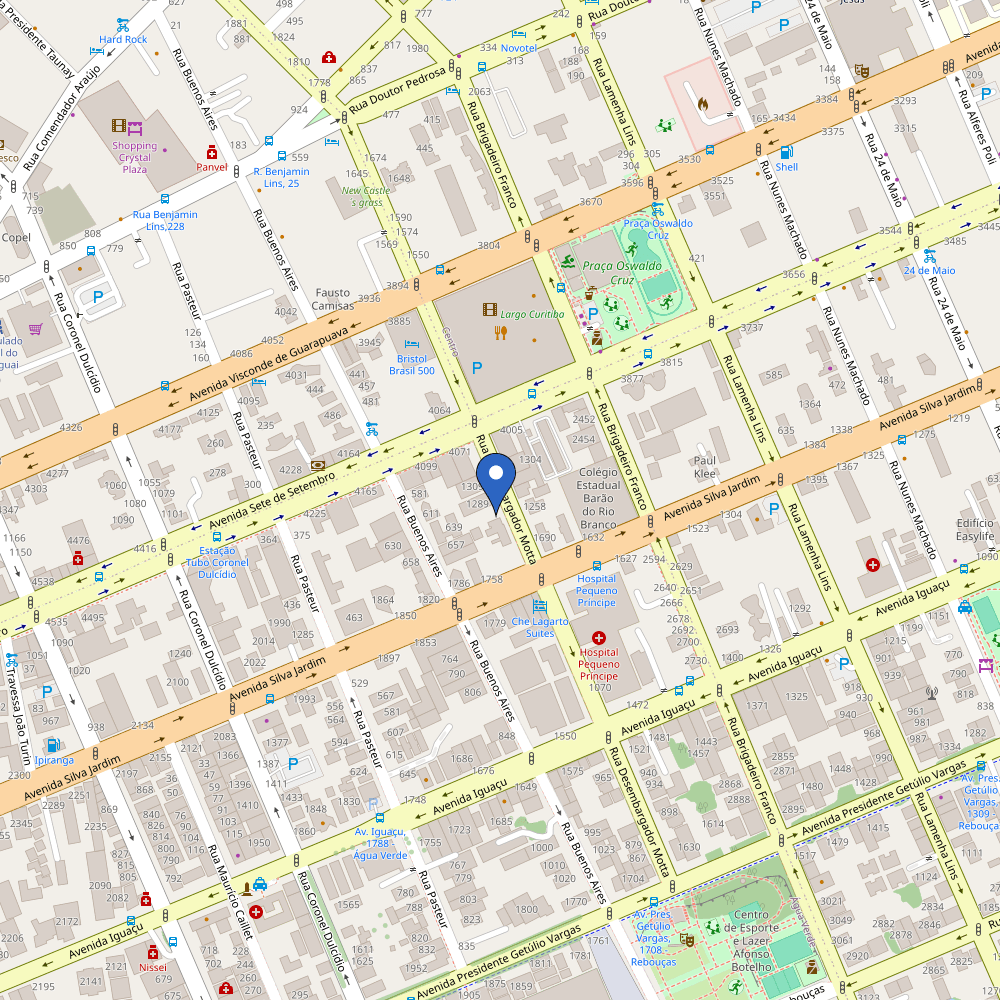 Mapa da estação Clínica Saint Paul