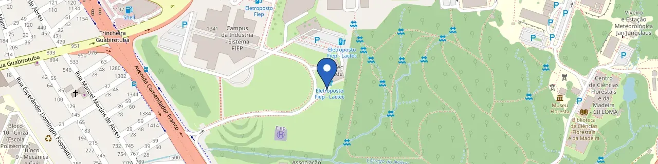 Mapa da estação Lactec