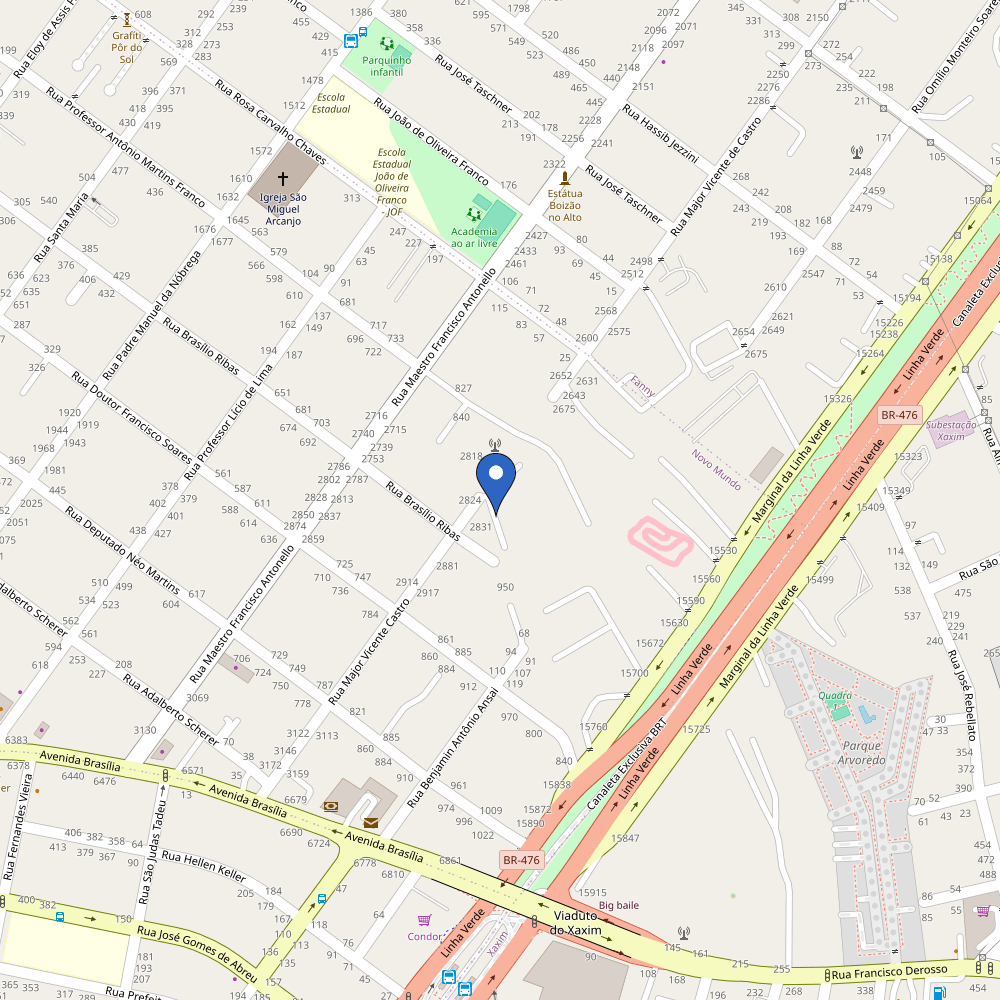 Mapa da estação Eletroposto Alumifix Solar