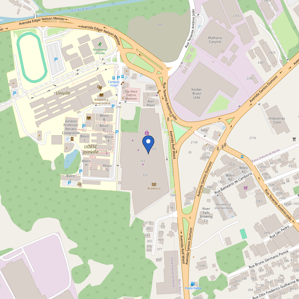 Mapa da estação Garten Shopping