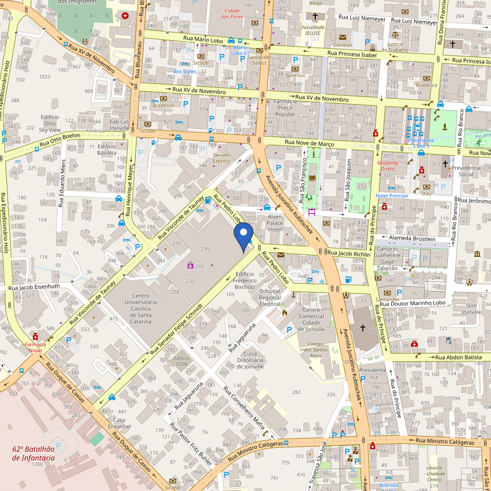 Mapa da estação Shopping Mueller
