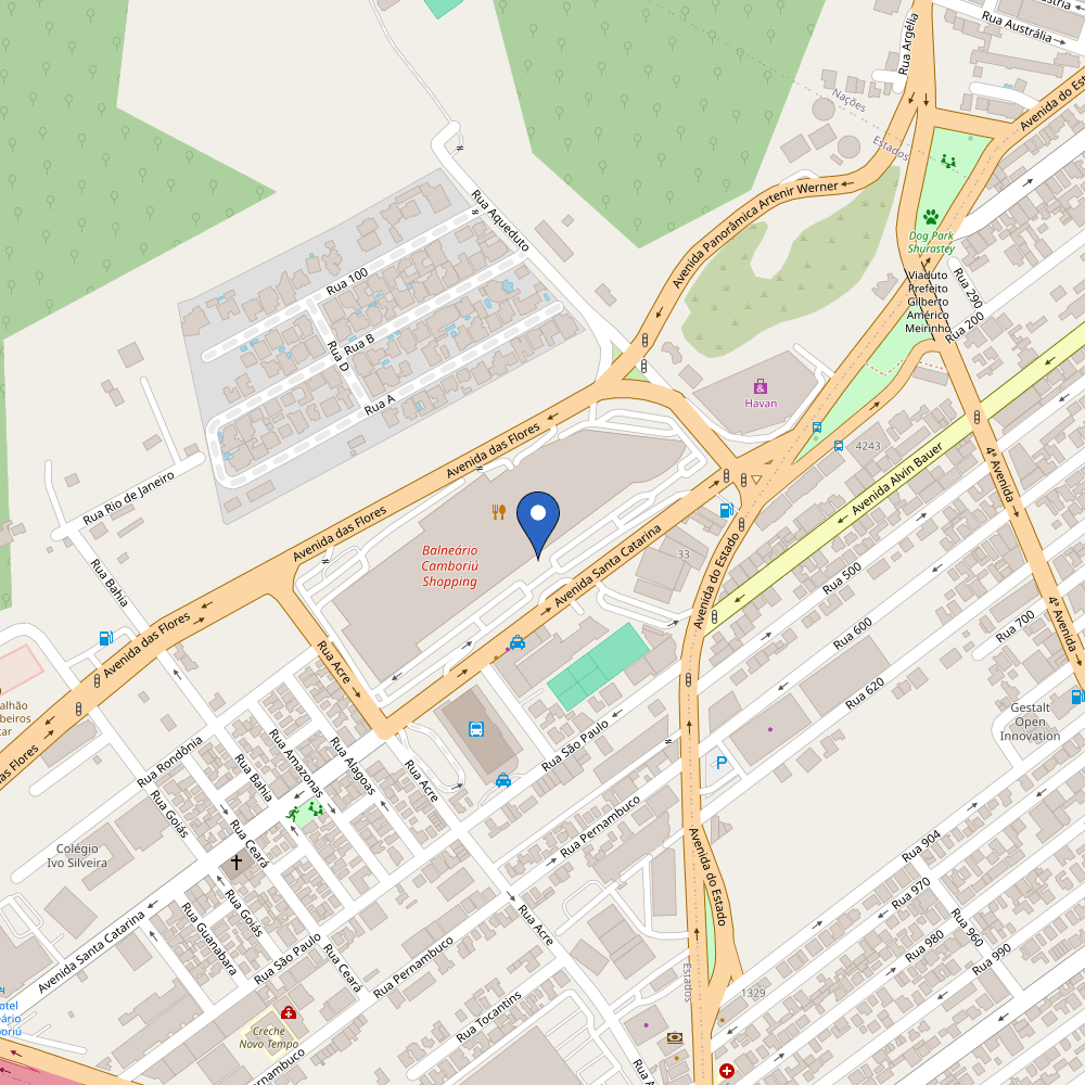 Mapa da estação Balneário Camboriú Shopping