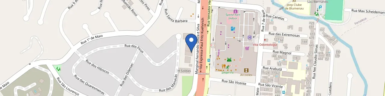 Mapa da estação Solar Vale Energia