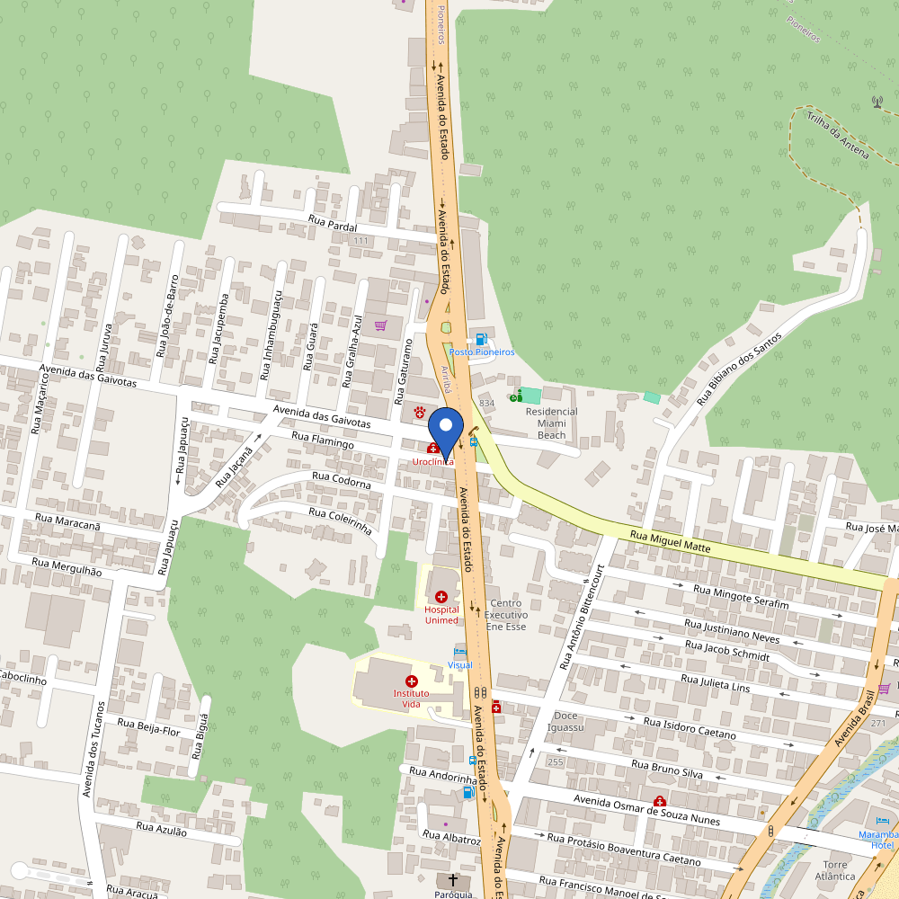 Mapa da estação Unimed Balneário Camboriu
