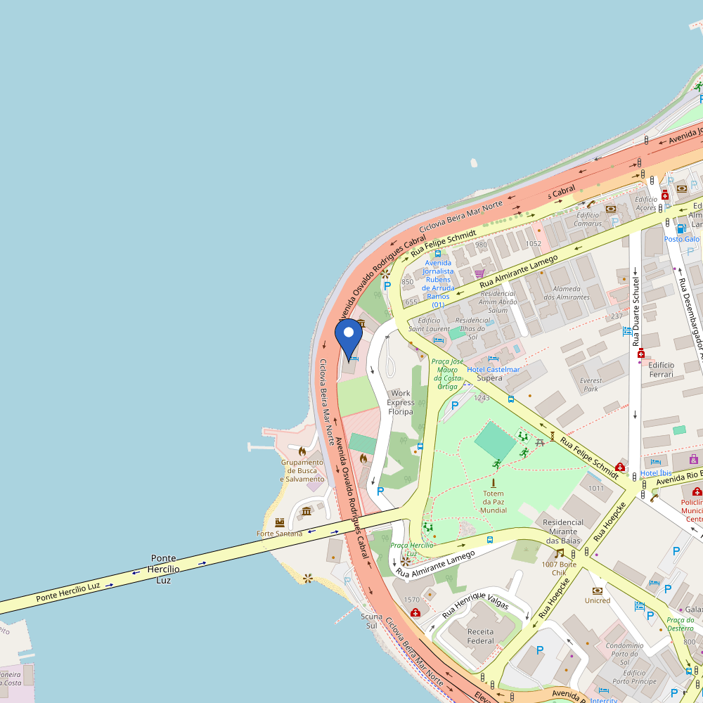 Mapa da estação Hotel Slaviero Baía Norte