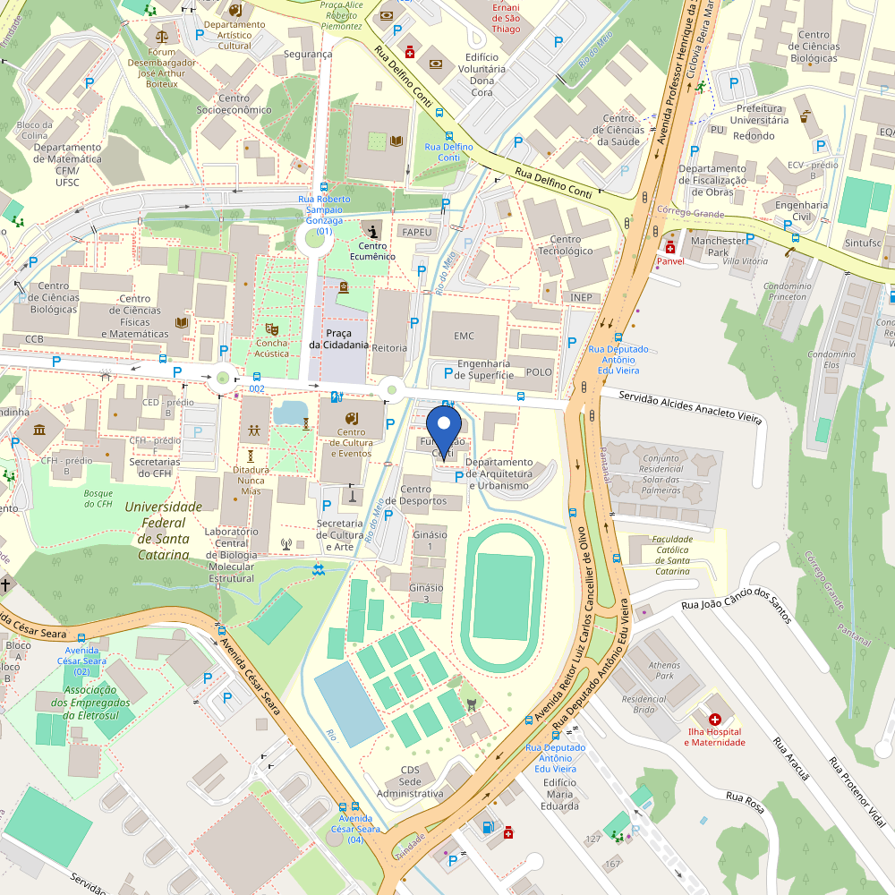 Mapa da estação Celesc - Fundação CERTI