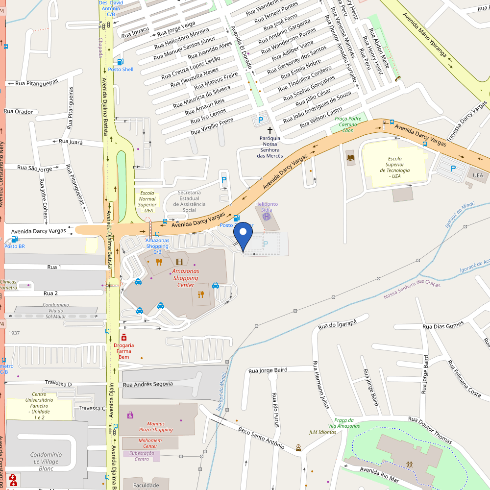 Mapa da estação Amazonas Shopping - Estacionamento G2