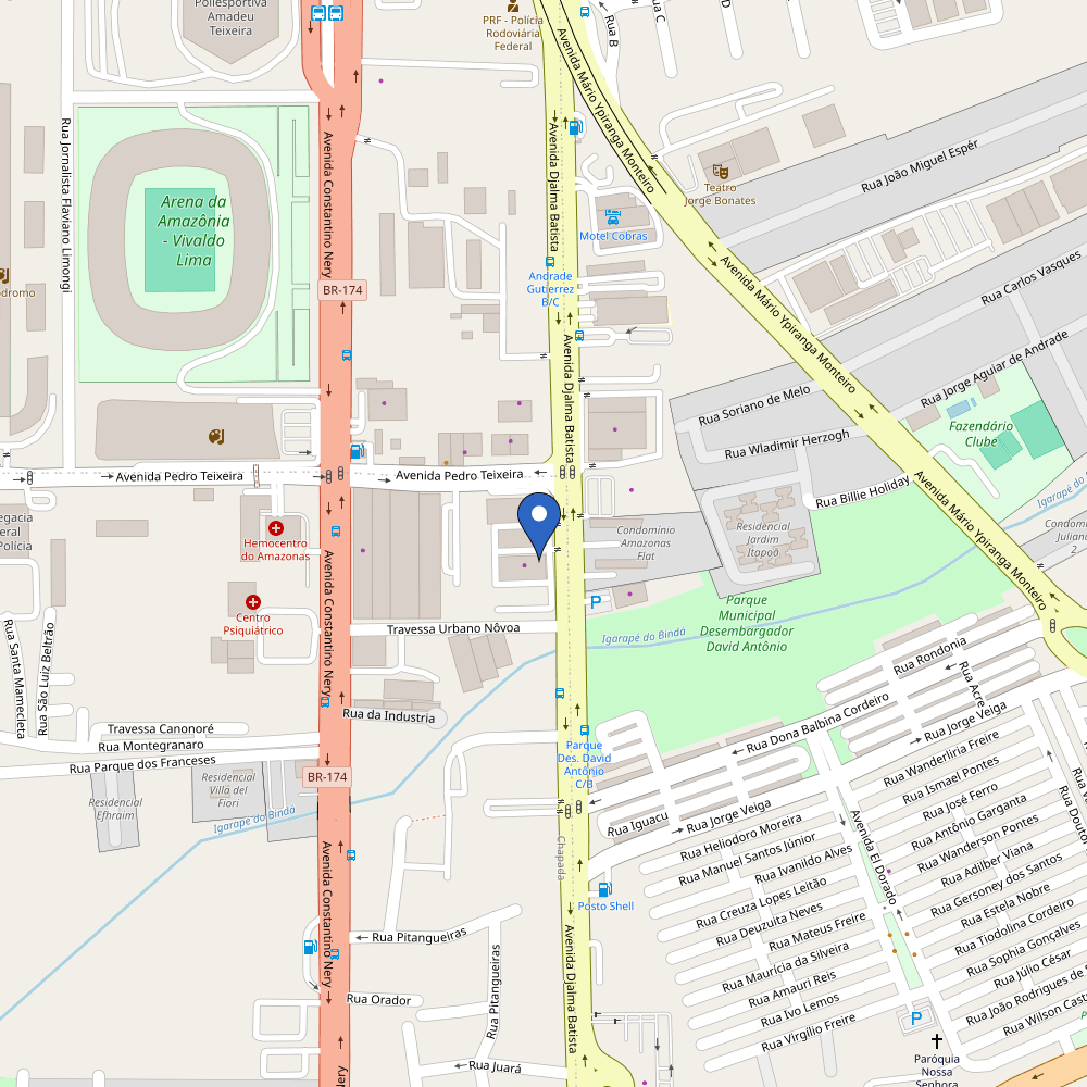 Mapa da estação BYD MANAUS