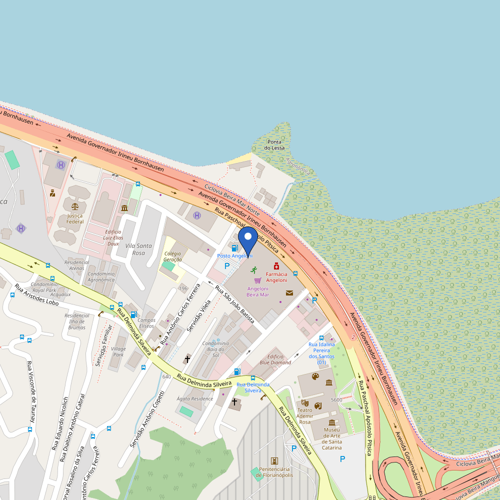 Mapa da estação Posto Angeloni