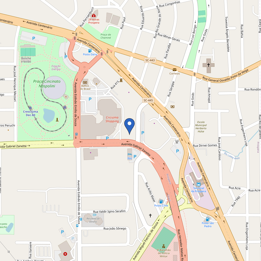 Mapa da estação Tru Hotel