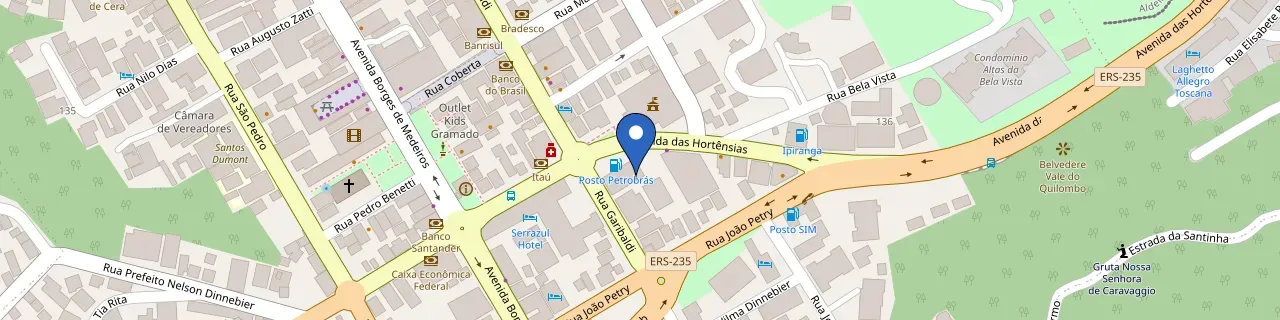 Mapa da estação Serrana Solar