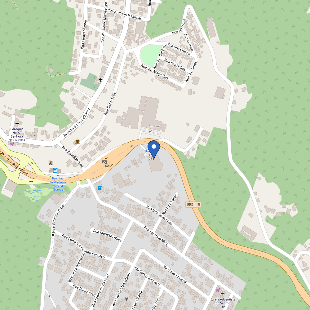 Mapa da estação Cristais de Gramado