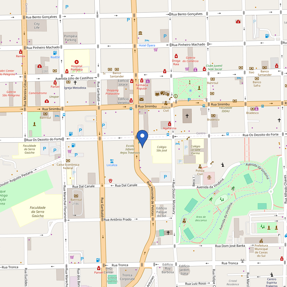 Mapa da estação Hotel Swan Caxias - Zletric