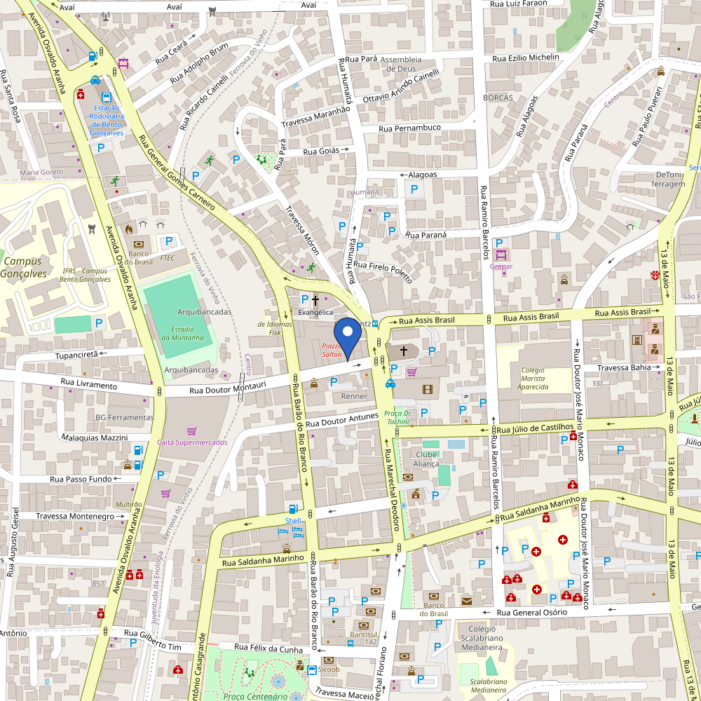 Mapa da estação Piazza Salton 