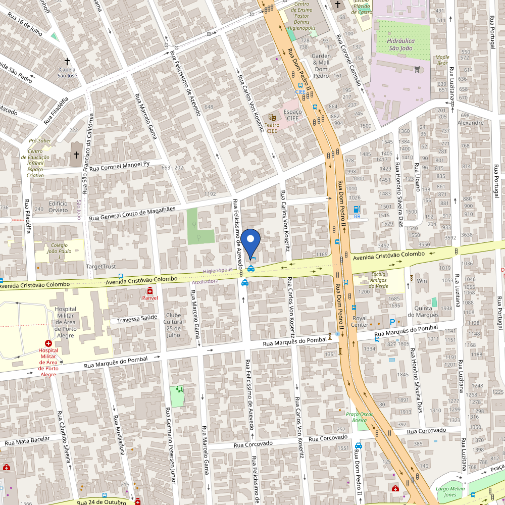 Mapa da estação Zletric - Hotel Swan Porto Alegre