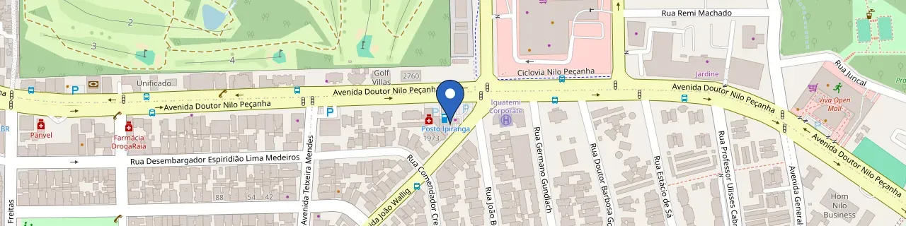 Mapa da estação Posto Ipiranga