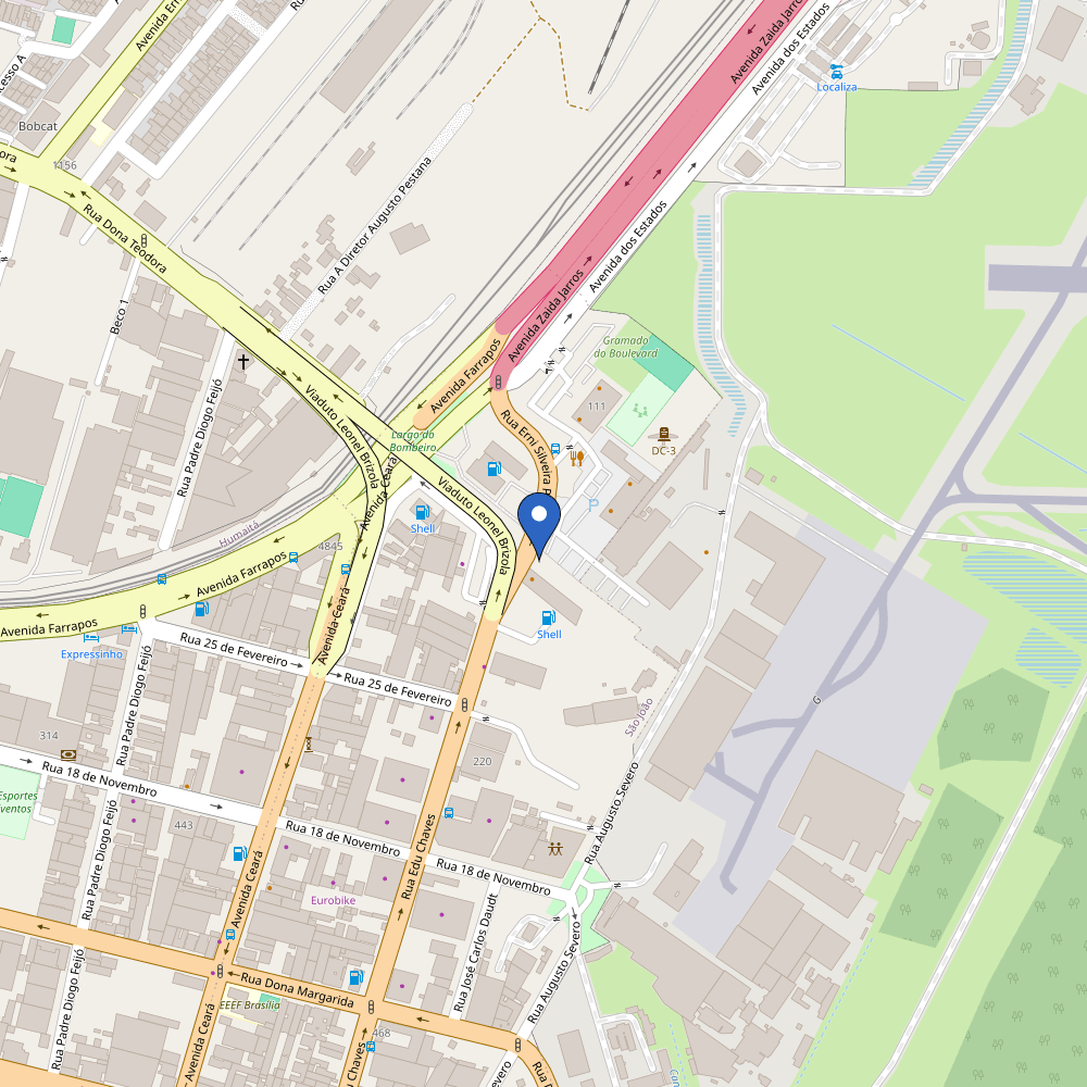 Mapa da estação Boulevard Laçador