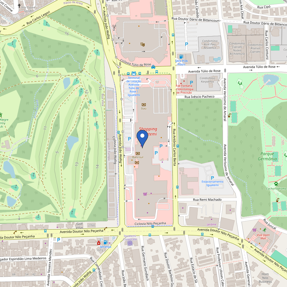 Mapa da estação Shopping Iguatemi Porto Alegre