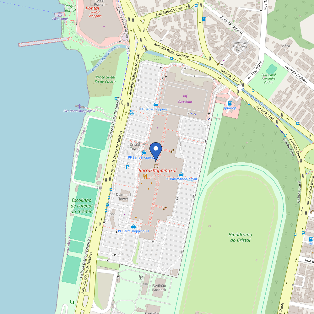 Mapa da estação Barra Shopping Sul