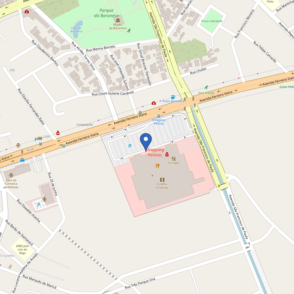 Mapa da estação Shopping Pelotas