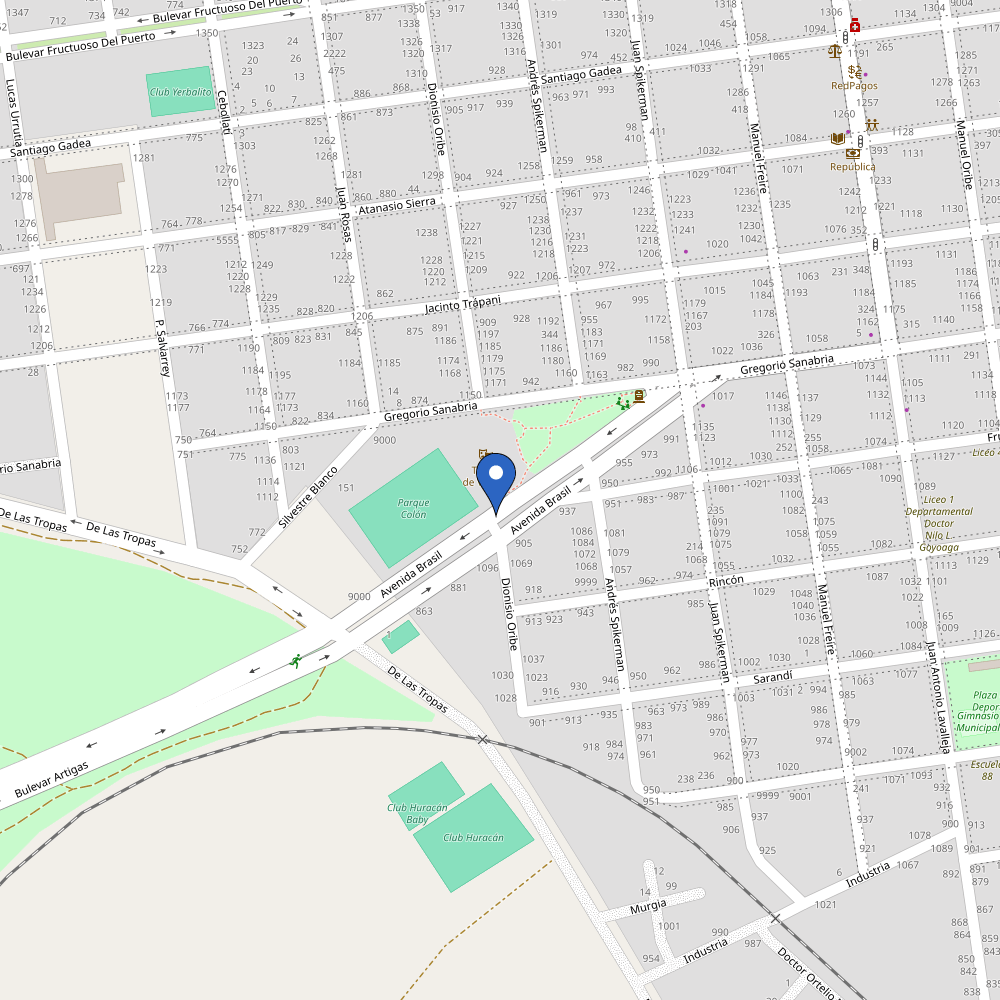 Mapa da estação Plaza Colón