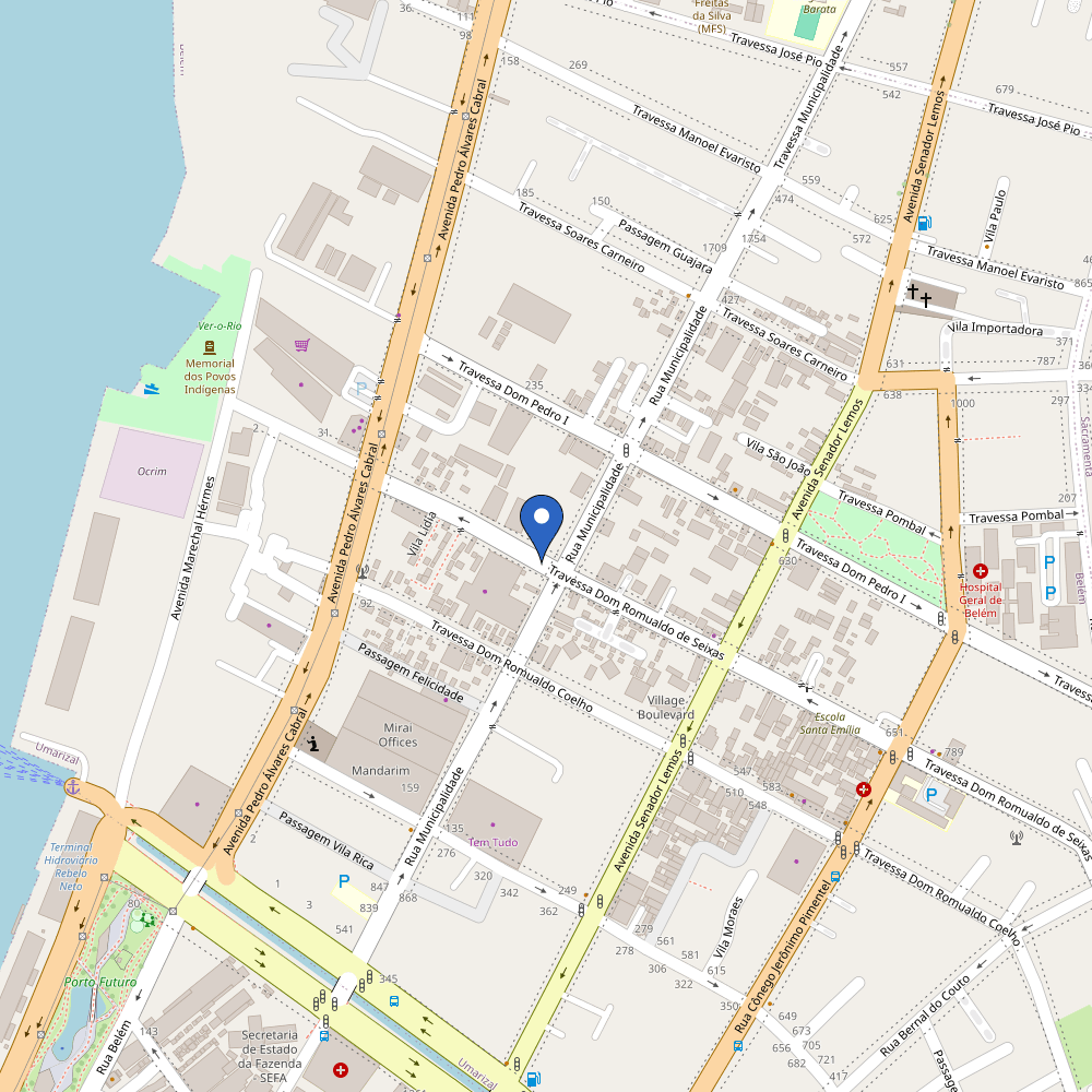Mapa da estação Sebrae